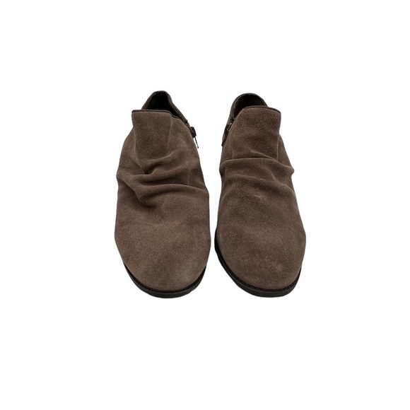 Me Too Brown Suede Zada Slip On Almond Toe Booties Size 10 Women's - Picture 3 of 9